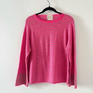 Jumper 1234 Cashmere Sweater Crew Pullover Soft Knit Lightweight Bell Sleeves